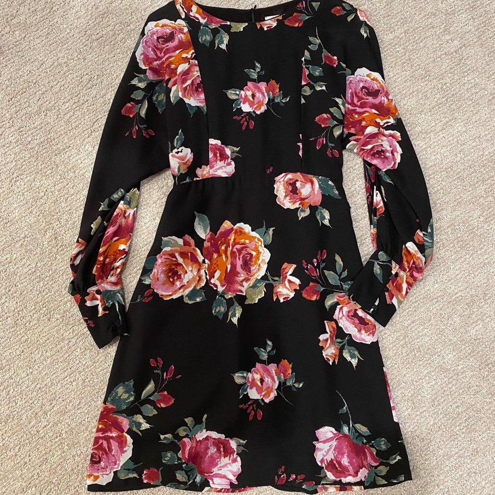 Long sleeved floral dress
